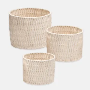 3pc Cozy Weave Basket