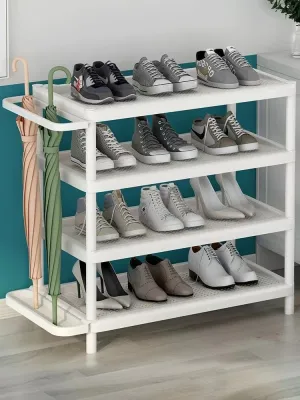 4 Tier Shoe Rack w Wheels & Umbrella stand