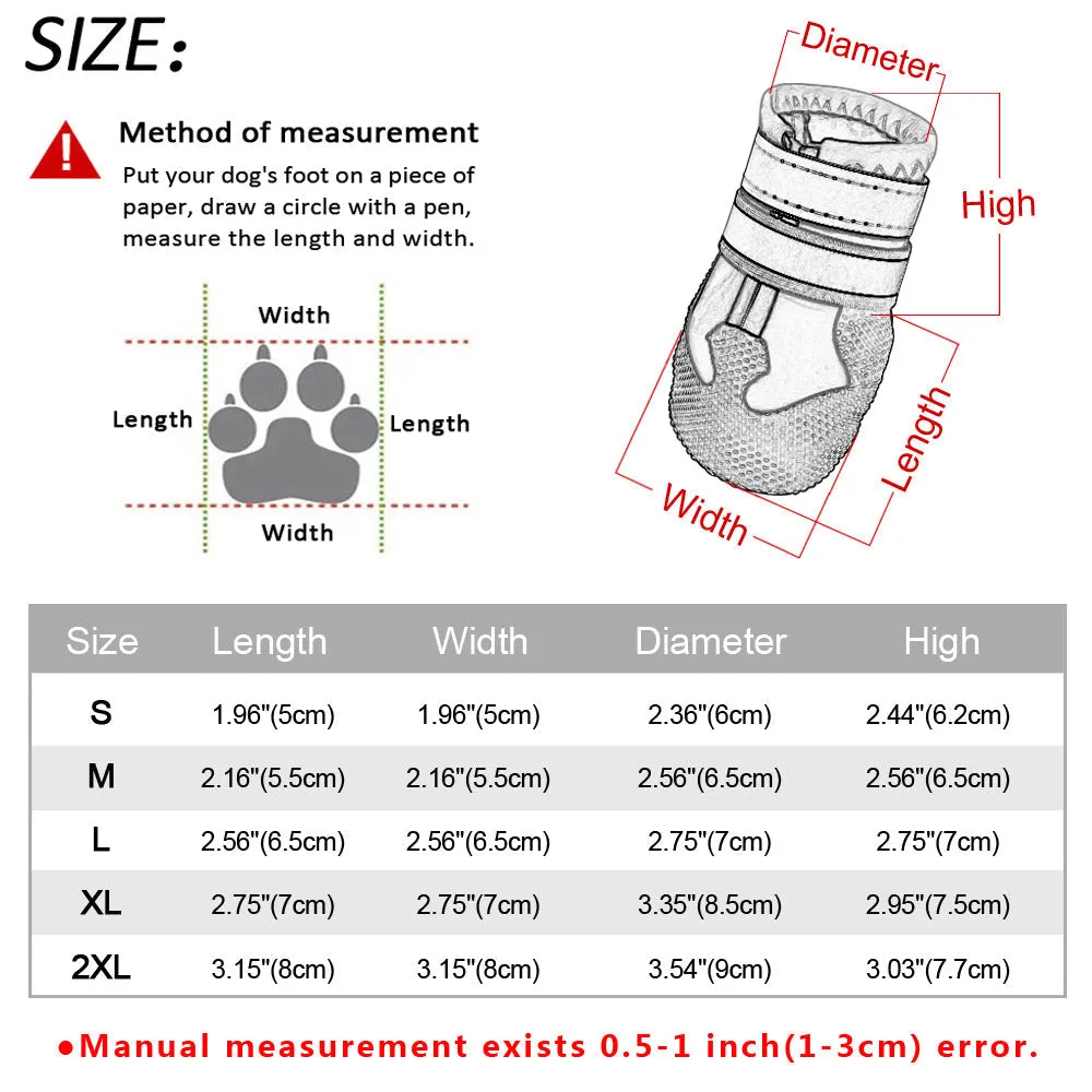 4PCS Waterproof Snow Boots for Large Dogs with Reflective Strips - Keep Your Pet's Paws Warm, Dry, and Visible