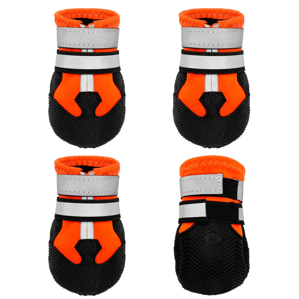 4PCS Waterproof Snow Boots for Large Dogs with Reflective Strips - Keep Your Pet's Paws Warm, Dry, and Visible