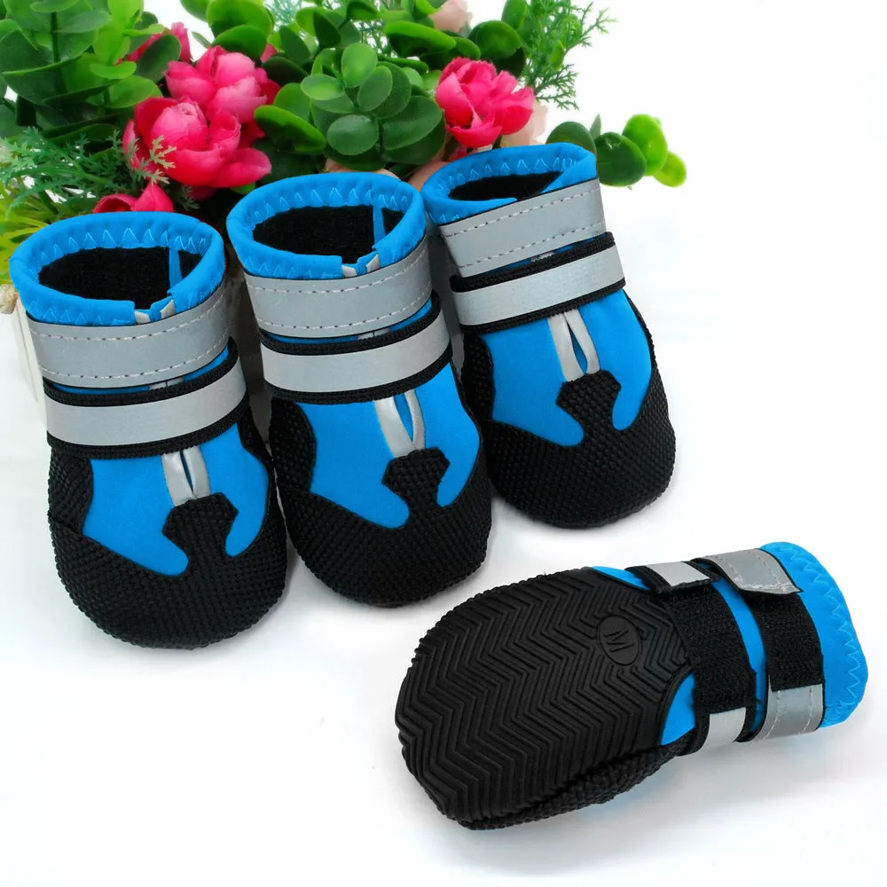 4PCS Waterproof Snow Boots for Large Dogs with Reflective Strips - Keep Your Pet's Paws Warm, Dry, and Visible