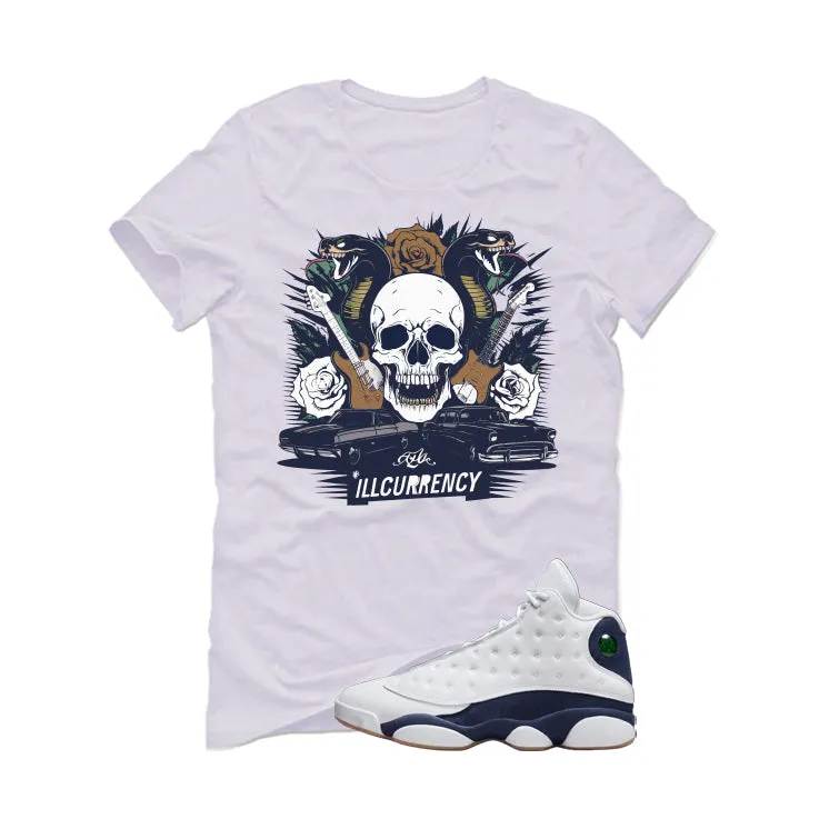 Air Jordan 13 Midnight Navy White T-Shirt (Vintage Illcurrency)| illcurrency