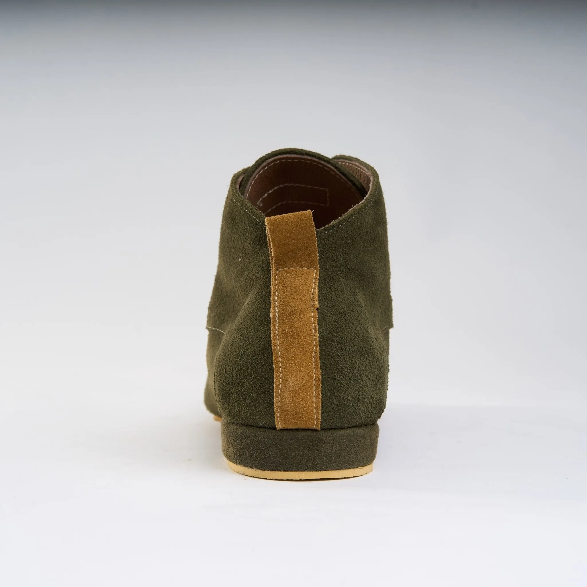 Army Olive Suede with Tan - Handmade Tango Trainers - Gonzalo 9519