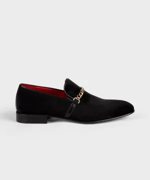 Black Velvet Loafers