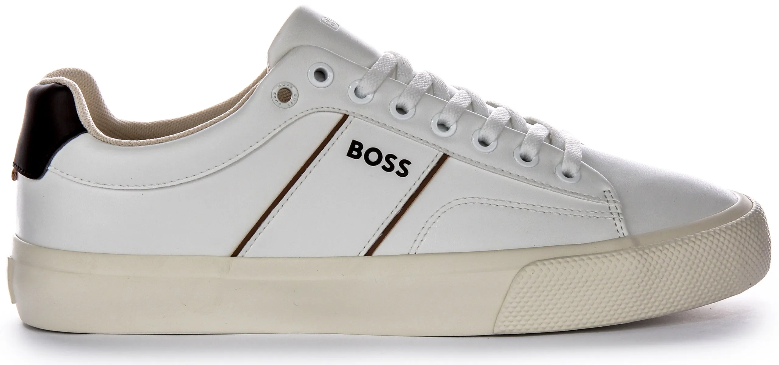 Boss Aiden Tennis Flpp In White For Men