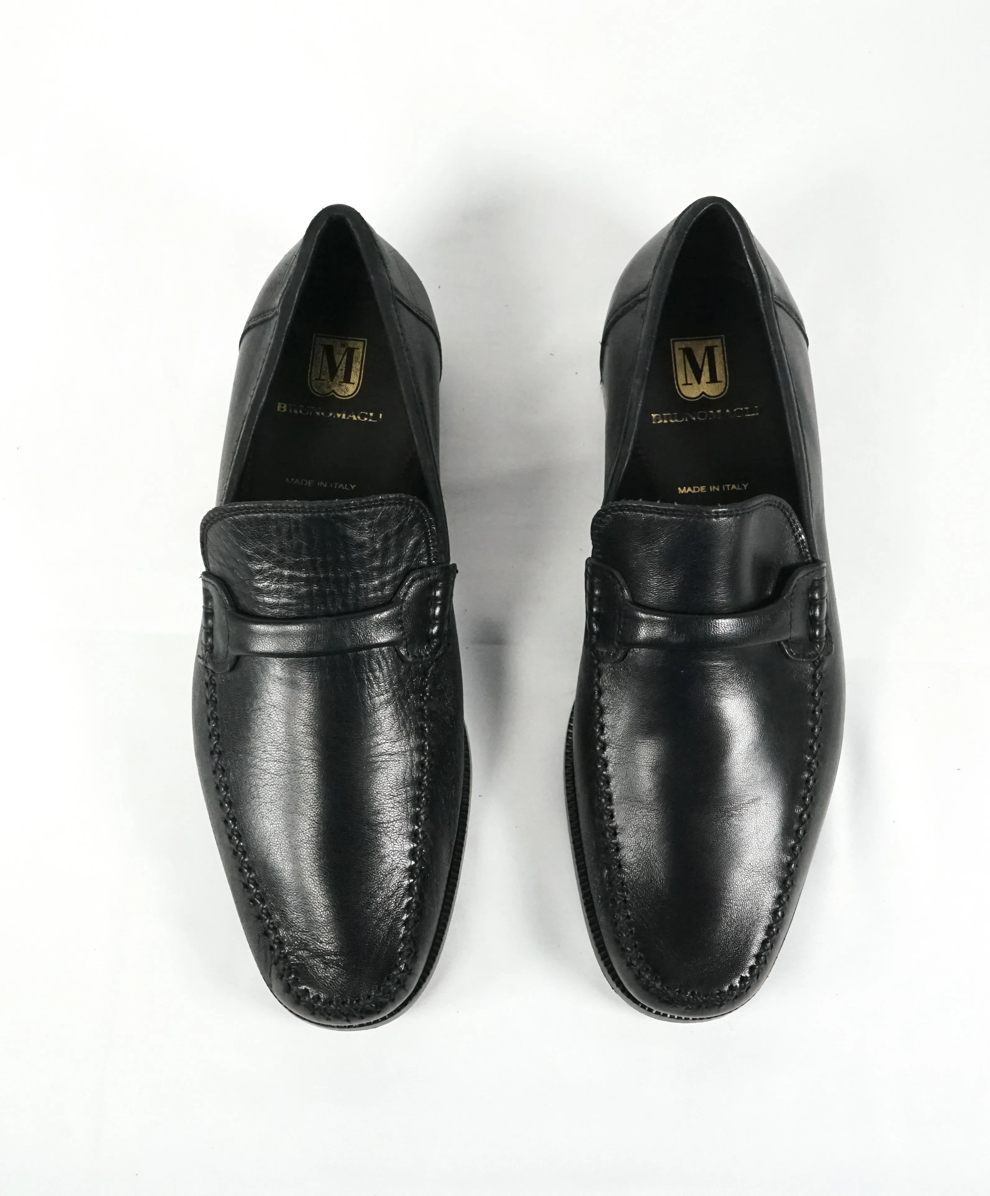 BRUNO MAGLI - “ PORRO” Black Soft Leather Classic Loafers - 8.5