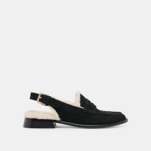 HARDI PLUSH LOAFERS BLACK NUBUCK