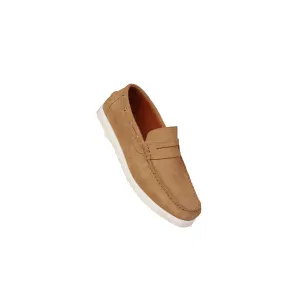 Hayden Men's Premium Camel Suede Leather Mules Camel & White