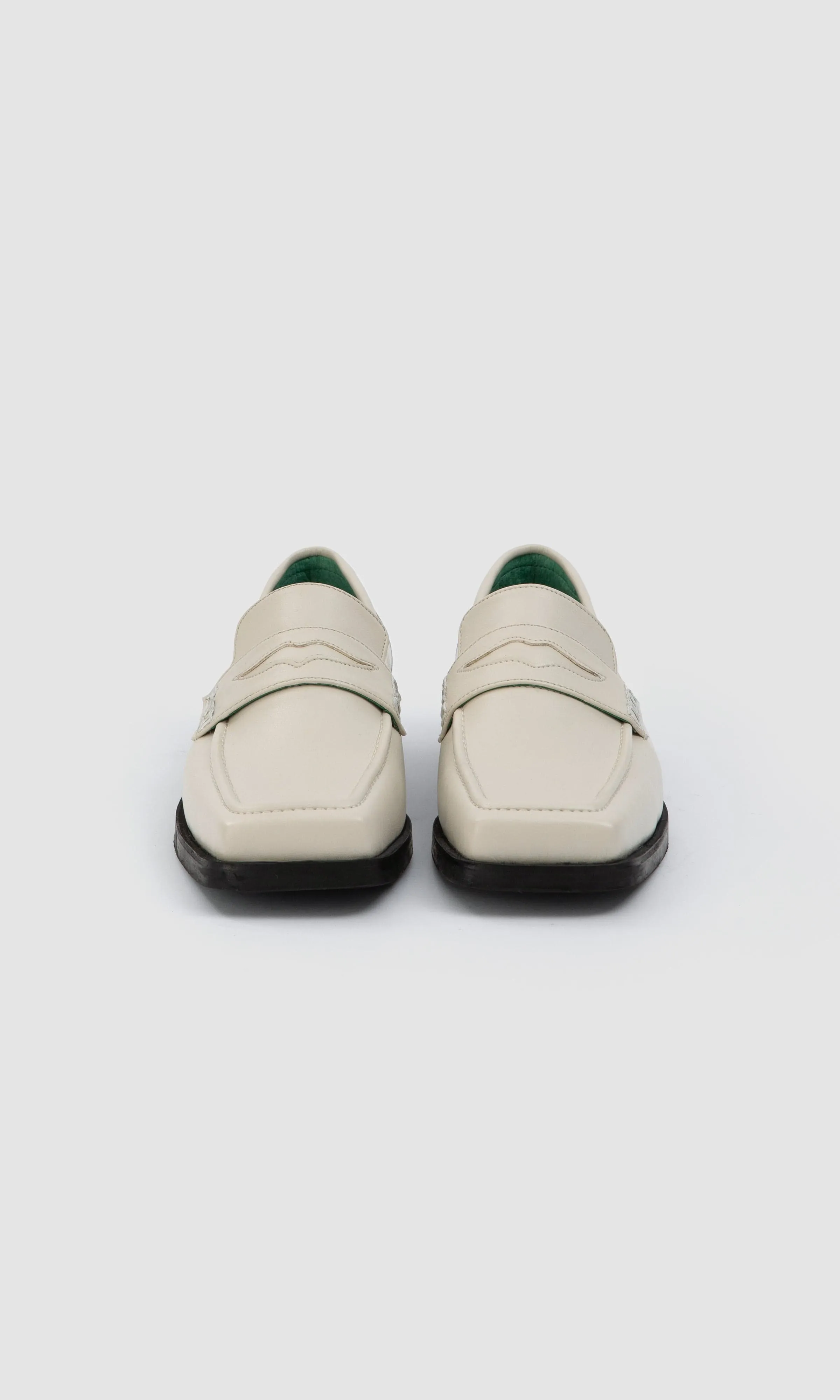 Joan Vegan Apple Leather Loafers | Cream