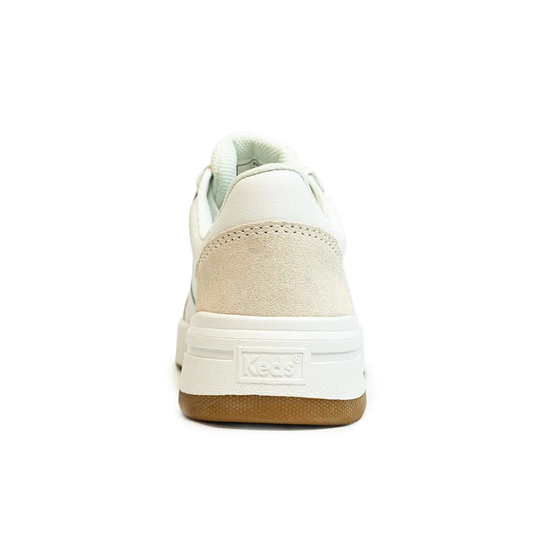 Keds Womens' The Court Leather Sneaker White/Gum (WH68225)