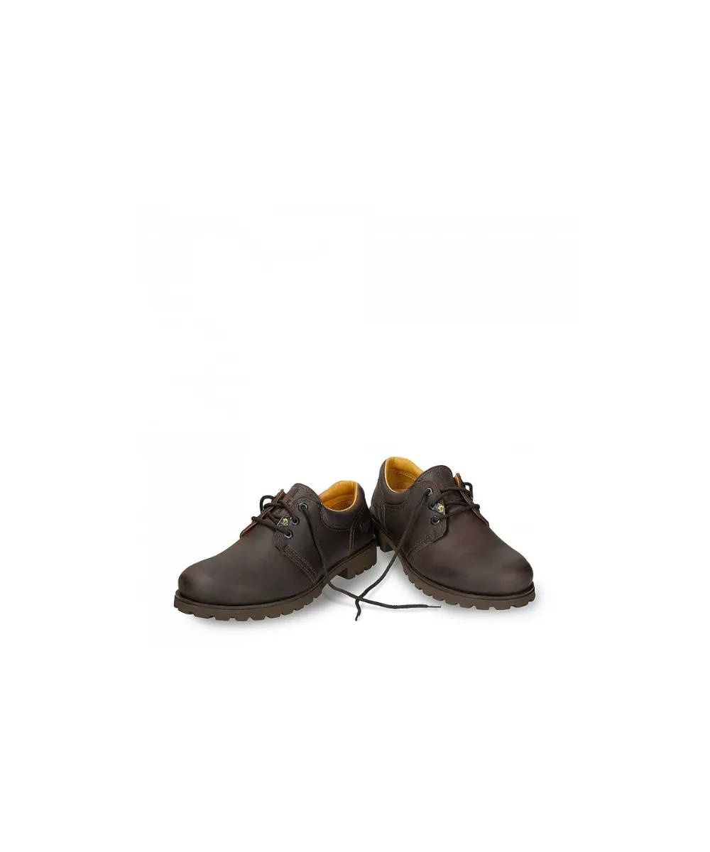 PANAMA JACK LEATHER SHOE WITH LEATHER LINING IN BROWN