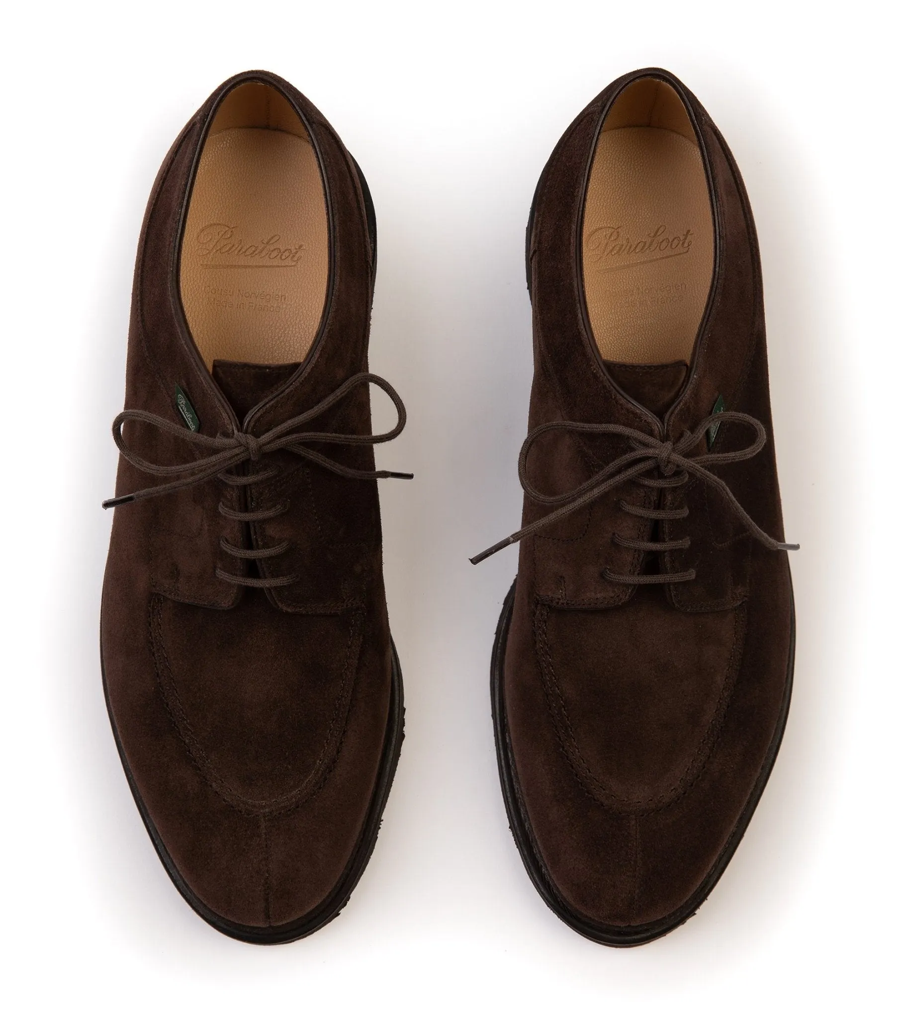 Paraboot Avignon Suede Shoe: Dark Brown