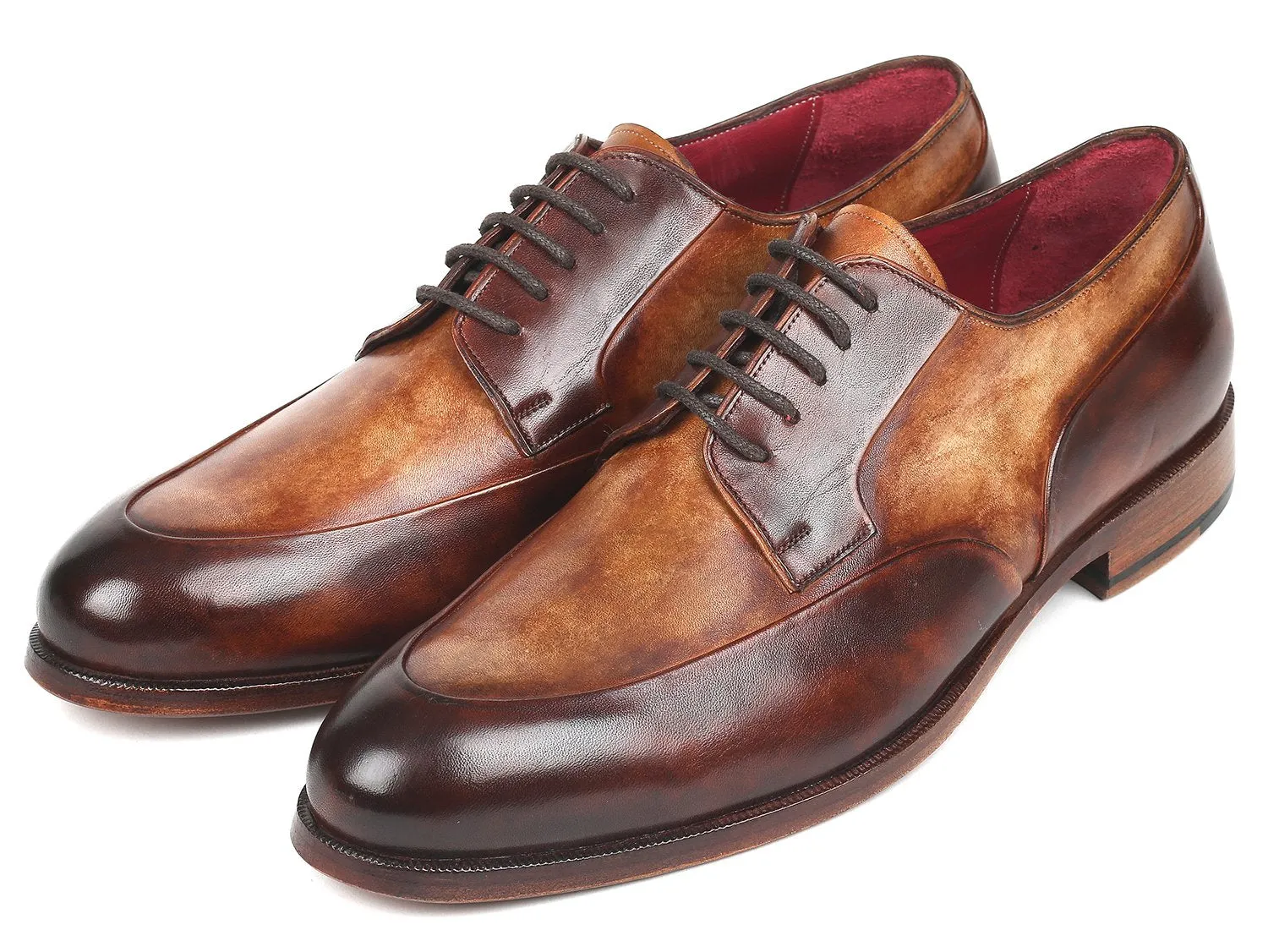 Paul Parkman Brown Dual-Tone Derby Shoes