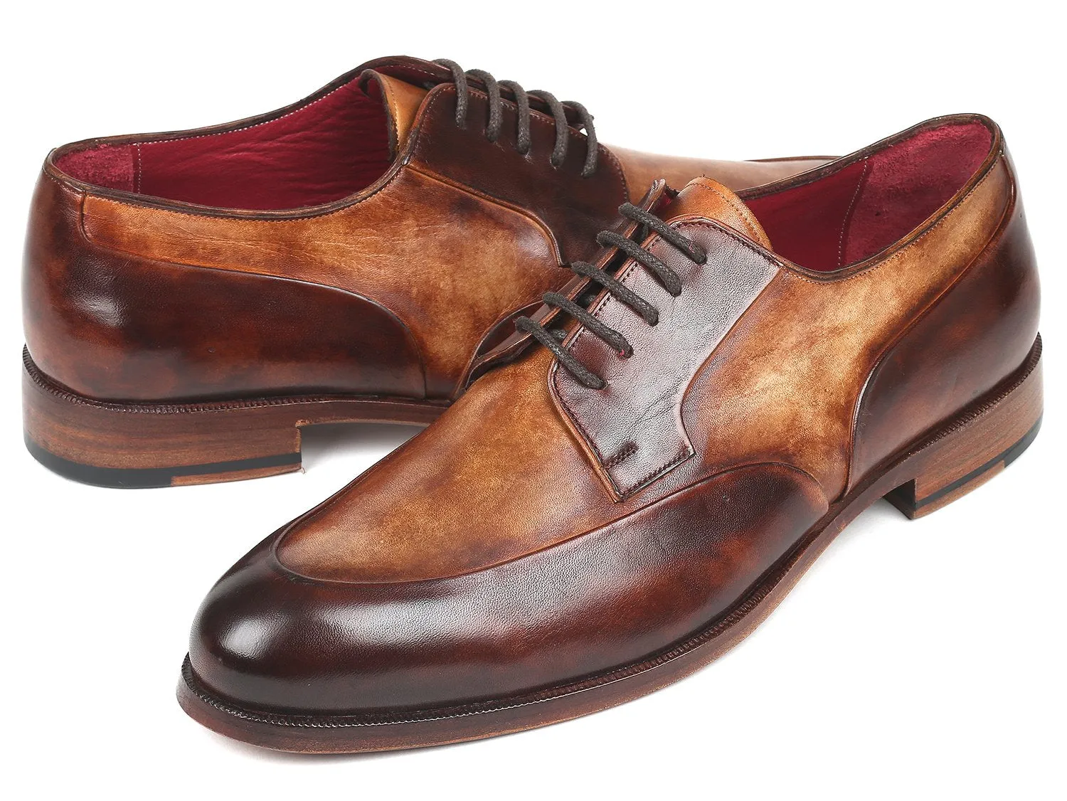 Paul Parkman Brown Dual-Tone Derby Shoes