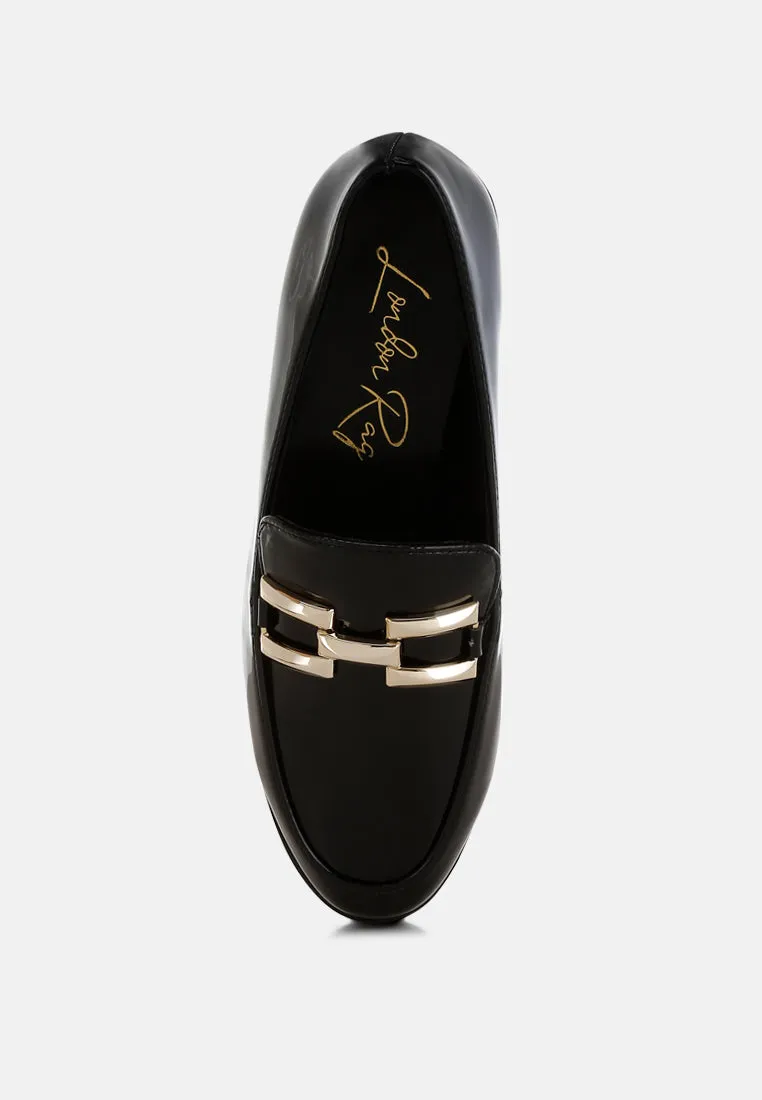 Revanta Patent Faux Leather Loafers