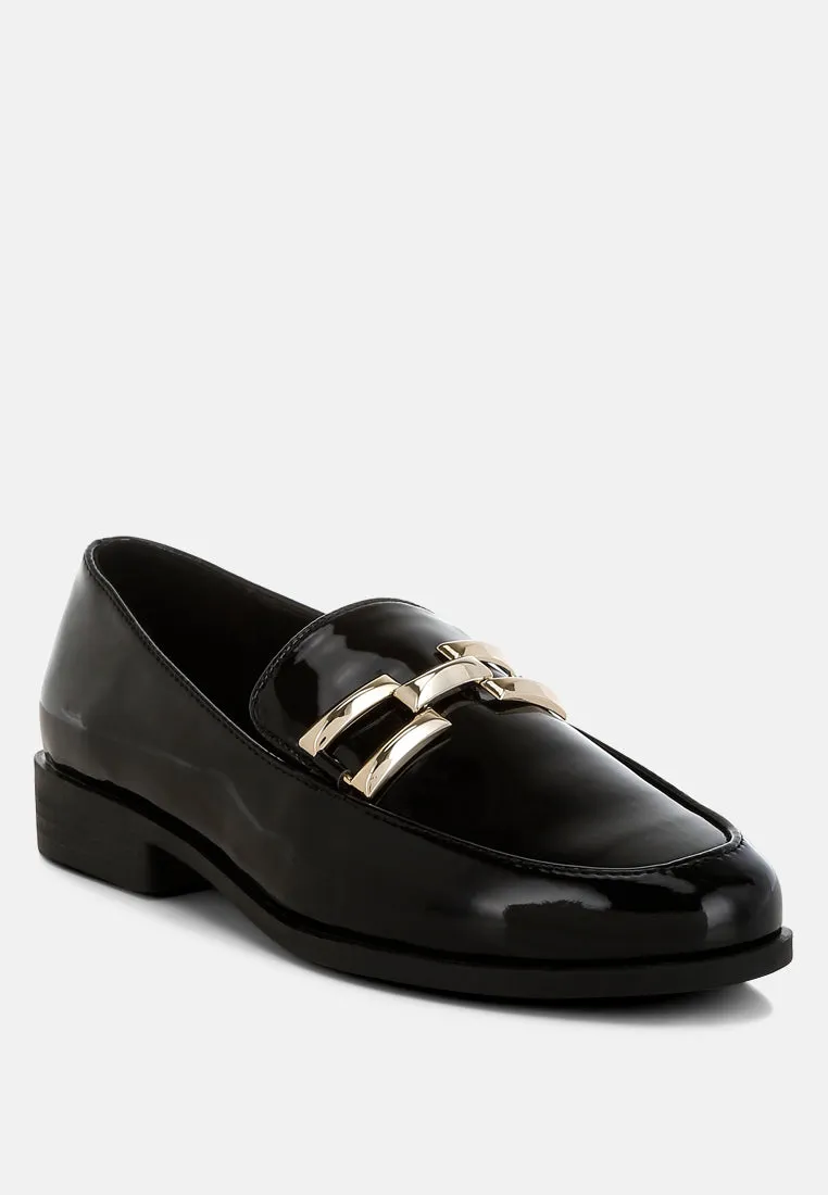 Revanta Patent Faux Leather Loafers