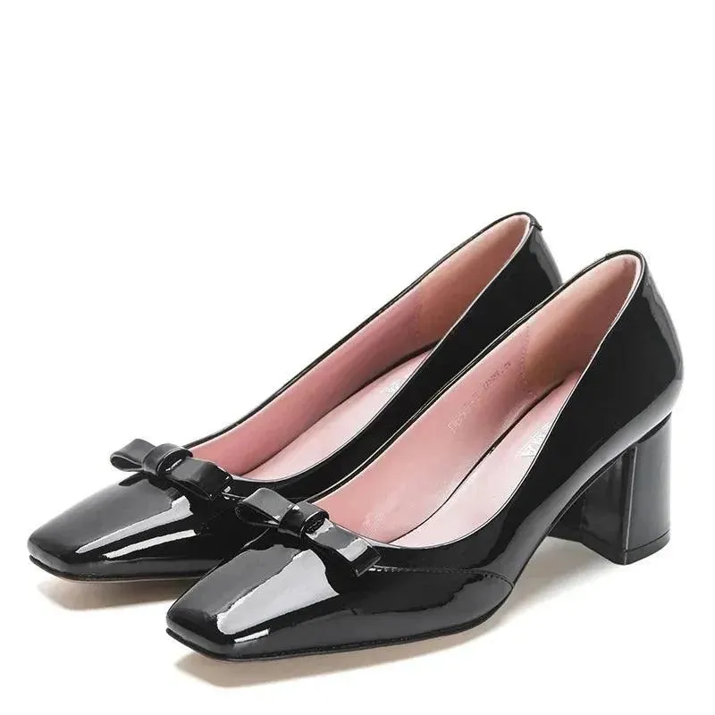 Slip-On Square Toe Women's Pumps Shoes