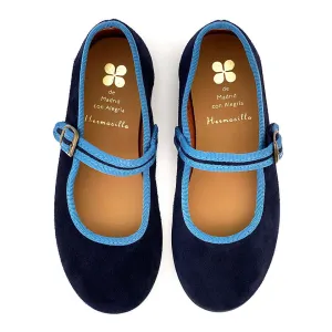 Suede Mary Janes, Navy