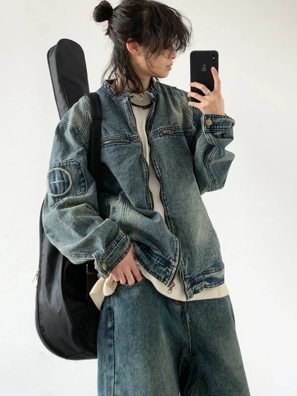 WLS Retro Washed Denim Jacket