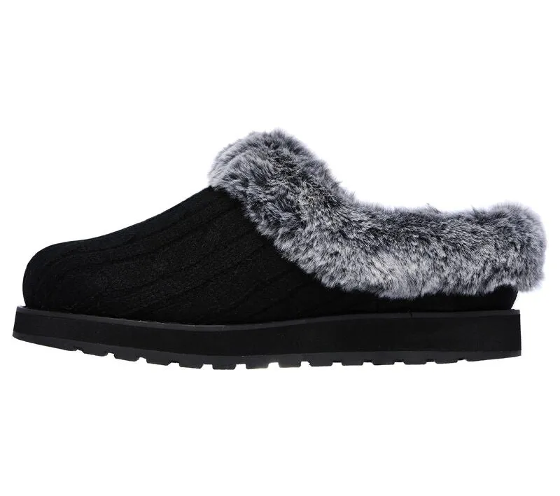 Womens Wide Fit Skechers Bobs Ice Angel 31204W Mule Slippers