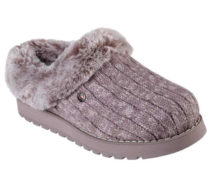 Womens Wide Fit Skechers Bobs Ice Angel 31204W Mule Slippers