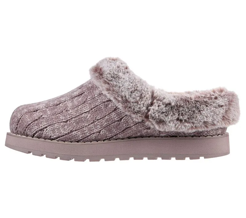 Womens Wide Fit Skechers Bobs Ice Angel 31204W Mule Slippers