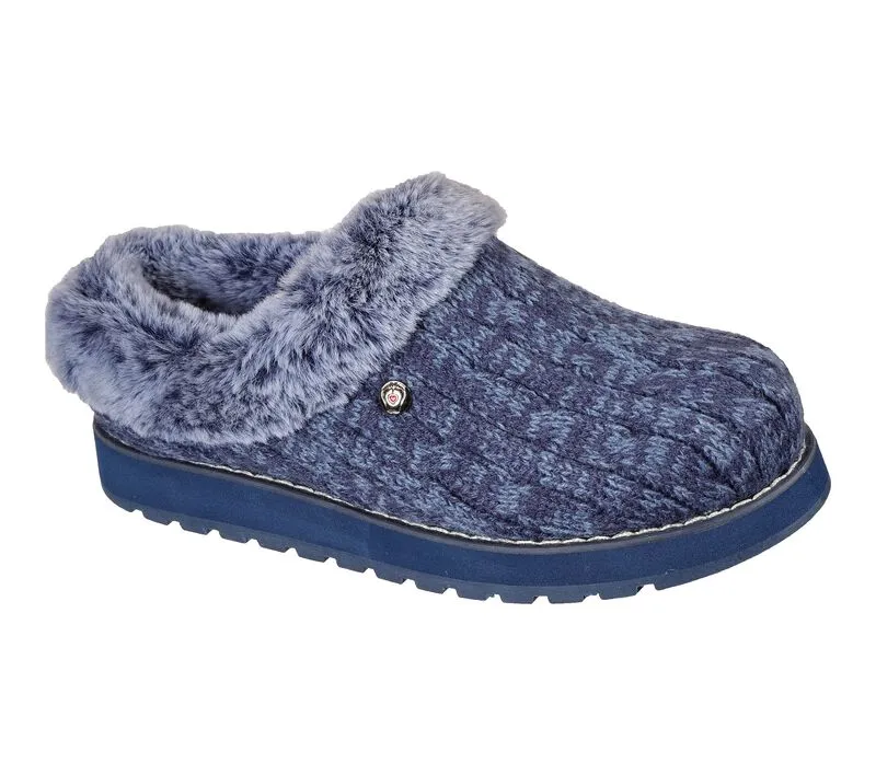 Womens Wide Fit Skechers Bobs Ice Angel 31204W Mule Slippers